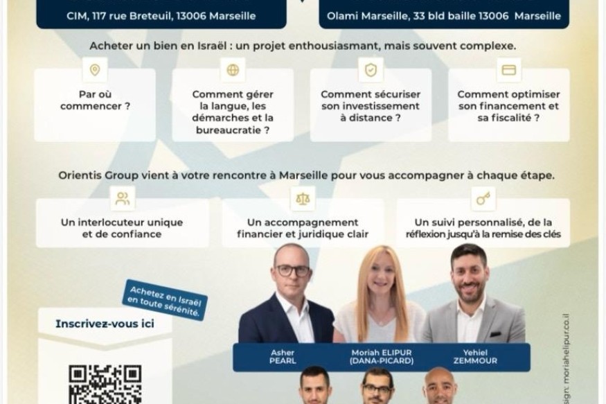 Orientis Group accompagne les francophones dans leur projet immobilier en Israël